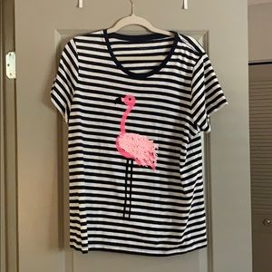 J Crew flamingo top